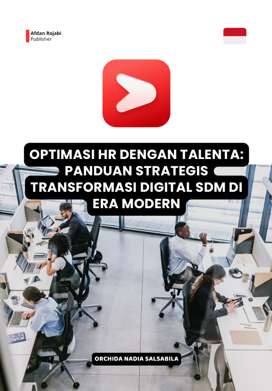 Cover buku OPTIMASI HR DENGAN TALENTA: PANDUAN  STRATEGIS TRANSFORMASI DIGITAL SDM  DI ERA MODERN 