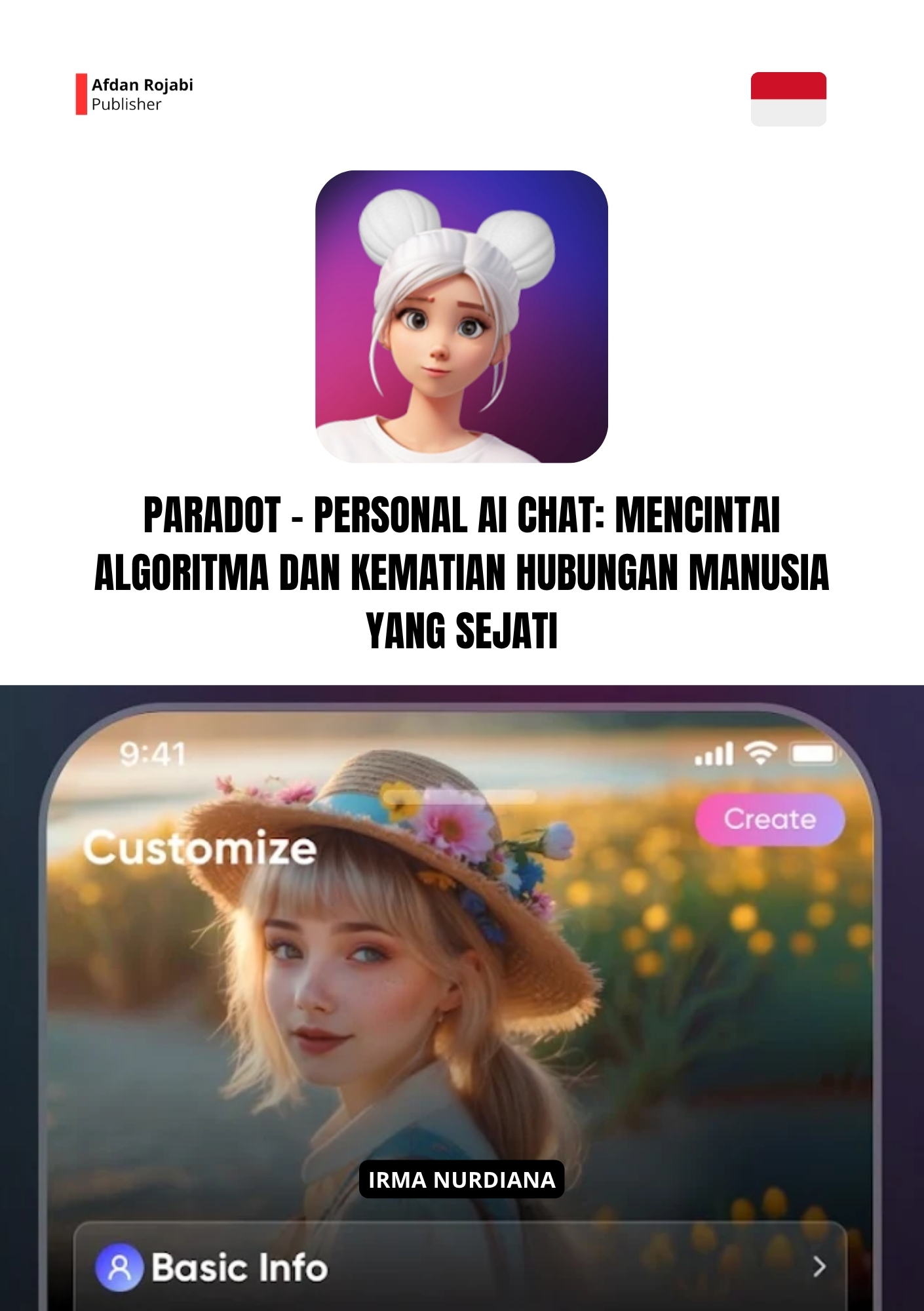 Cover buku Paradot- Personal AI Chat: Mencintai Algoritma dan Kematian Hubungan Manusia yang Sejati